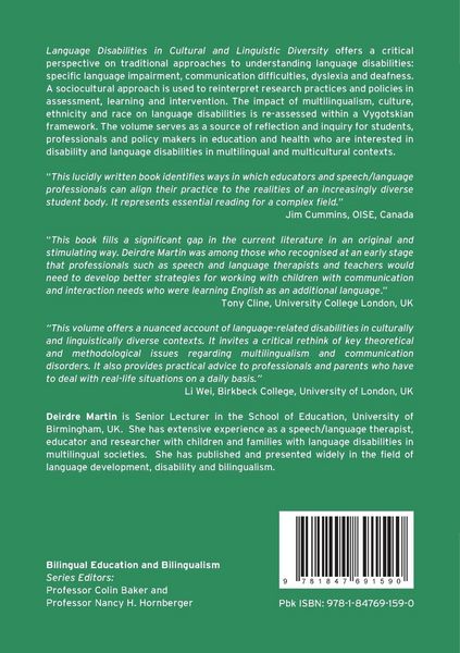 Produktbild: Language Disabilities in Cultural and Linguistic Diversity