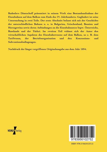Produktbild: Das Eisenbahnwesen auf der Balkanhalbinsel