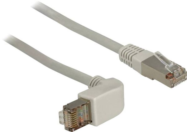 Delock 83524 RJ45 Netzwerkkabel, Patchkabel CAT 6 S/FTP 0.50m Grau 1St.