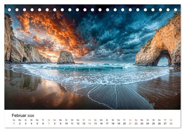 Produktbild: Neuseeland - Land der tausend Horizonte (Tischkalender 2026 DIN A5 quer), CALVENDO Monatskalender