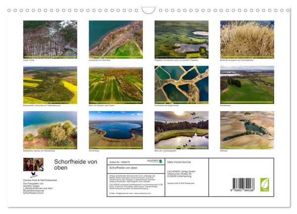 Produktbild: Schorfheide von oben (Wandkalender 2026 DIN A3 quer), CALVENDO Monatskalender