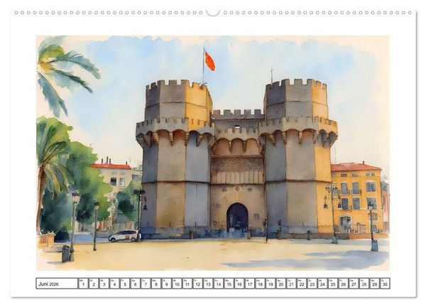 Produktbild: Urlaubsparadies Spanien (hochwertiger Premium Wandkalender 2026 DIN A2 quer), Kunstdruck in Hochglanz