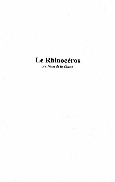Produktbild: Le Rhinoceros