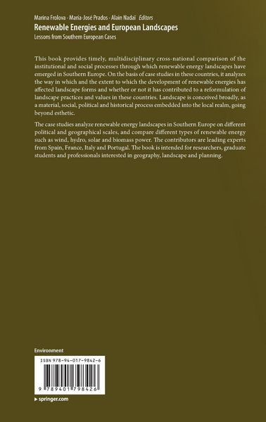 Produktbild: Renewable Energies and European Landscapes