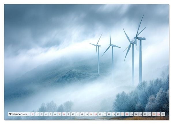 Produktbild: Windtr&auml;ume (Wandkalender 2026 DIN A2 quer), CALVENDO Monatskalender