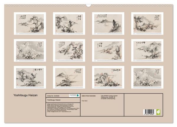 Produktbild: Yoshitsugu Haizan (Wandkalender 2027 DIN A2 quer), CALVENDO Monatskalender
