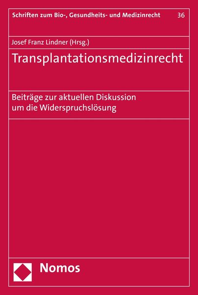 Produktbild: Transplantationsmedizinrecht