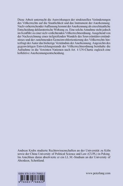 Produktbild: Konstitutive Anerkennung mit Aufnahme in die Vereinten Nationen