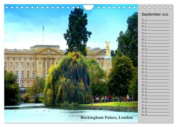Produktbild: Englands bezaubernde Burgen, Schl&ouml;sser und mehr (Wandkalender 2026 DIN A4 quer), CALVENDO Monatskalender
