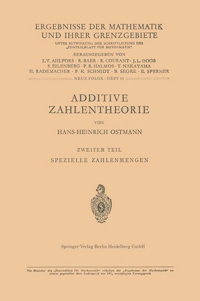 Produktbild: Additive Zahlentheorie