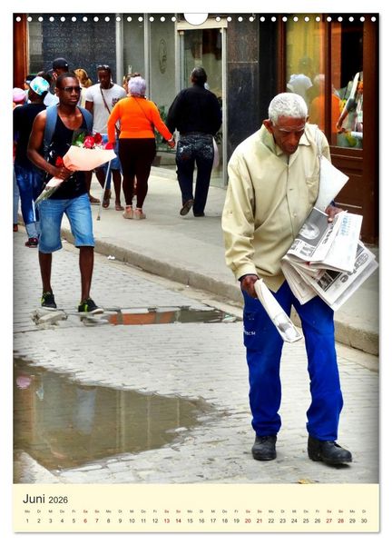 Produktbild: Zeitungsh&auml;ndler - Unterwegs in der Altstadt von Havanna (Wandkalender 2026 DIN A3 hoch), CALVENDO Monatskalender