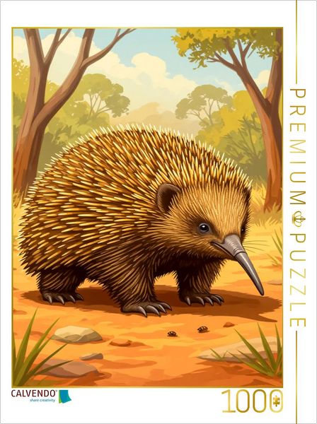 CALVENDO Puzzle Schnabeligel - der stachelige Ameisenfresser | 1000 Teile Lege-Größe 64x48cm Foto-Puzzle für glückliche Stunden