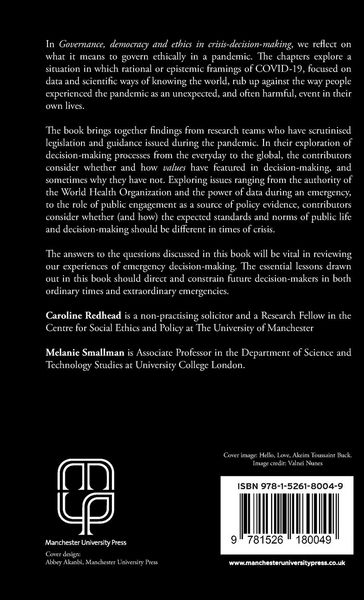 Produktbild: Governance, democracy and ethics in crisis-decision-making