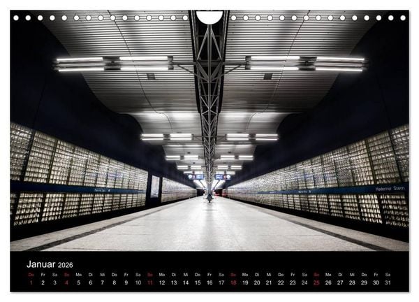 Produktbild: MetroMUC, Stationen im Untergrund M&uuml;nchens (Wandkalender 2026 DIN A4 quer), CALVENDO Monatskalender