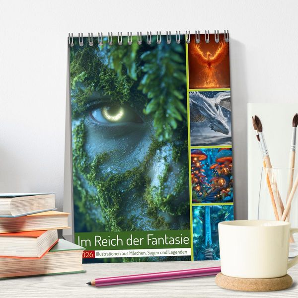 Produktbild: Im Reich der Fantasie (Tischkalender 2026 DIN A5 hoch), CALVENDO Monatskalender