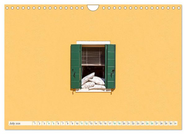 Produktbild: Burano and Minimalism (Wall Calendar 2026 DIN A4 landscape), CALVENDO 12 Month Wall Calendar