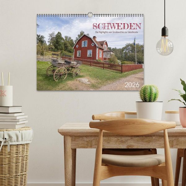 Produktbild: Schweden - Die Highlights von Sm&aring;land bis zur Westk&uuml;ste (Wandkalender 2026 DIN A3 quer), CALVENDO Monatskalender