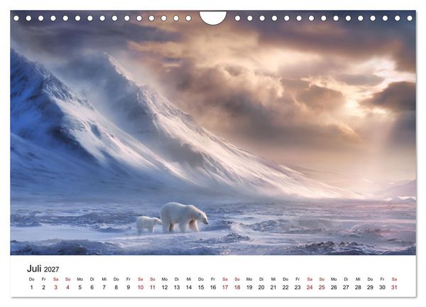 Produktbild: K&ouml;nige des Nordens - Begegnungen mit Eisb&auml;ren (Wandkalender 2027 DIN A4 quer), CALVENDO Monatskalender