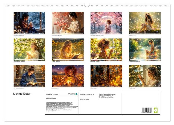Produktbild: Lichtgefl&uuml;ster (Wandkalender 2026 DIN A2 quer), CALVENDO Monatskalender