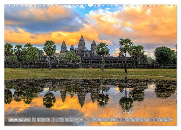 Produktbild: KAMBODSCHA - Im Reich der Khmer (hochwertiger Premium Wandkalender 2026 DIN A2 quer), Kunstdruck in Hochglanz