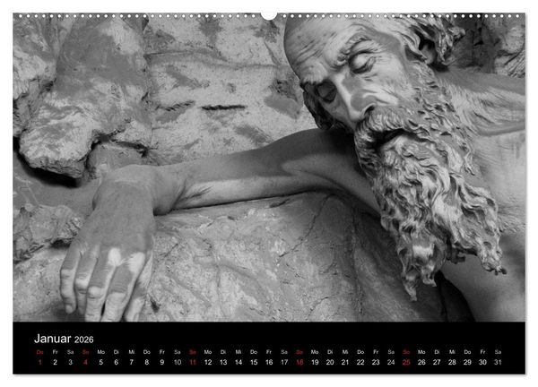 Produktbild: Lebende Steine - Skulpturen auf dem Friedhof Staglieno (Wandkalender 2026 DIN A2 quer), CALVENDO Monatskalender