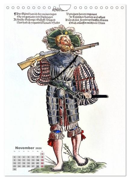 Produktbild: Landsknechte und Soldaten: Historische Uniformen (Wandkalender 2026 DIN A4 hoch), CALVENDO Monatskalender