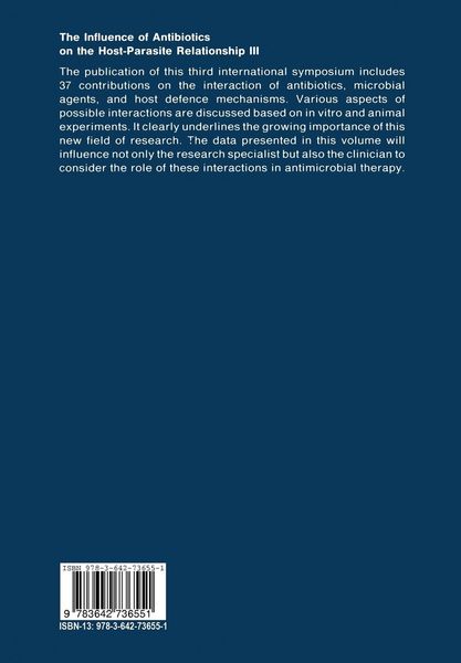 Produktbild: The Influence of Antibiotics on the Host-Parasite Relationship III