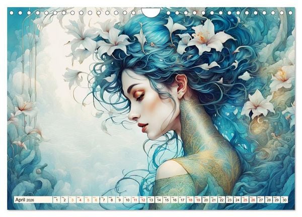 Produktbild: Ladies in a sea of flowers (Wall Calendar 2026 DIN A4 landscape), CALVENDO 12 Month Wall Calendar