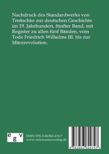 Produktbild: Deutsche Geschichte im Neunzehnten Jahrhundert