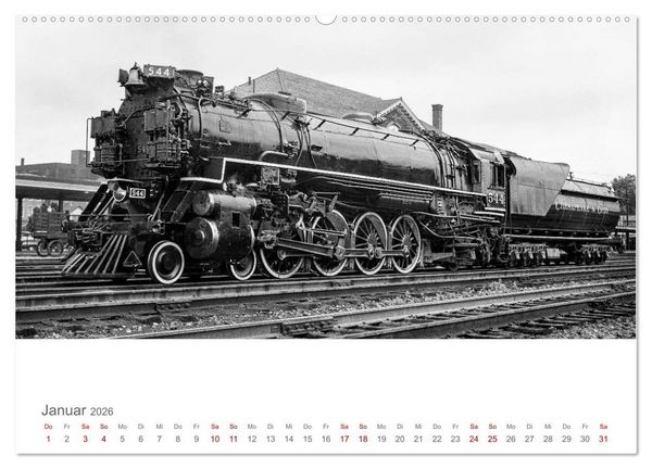 Produktbild: US-Dampflokomotiven (Wandkalender 2026 DIN A2 quer), CALVENDO Monatskalender