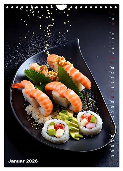 Produktbild: K&ouml;stliches Sushi (Wandkalender 2026 DIN A4 hoch), CALVENDO Monatskalender
