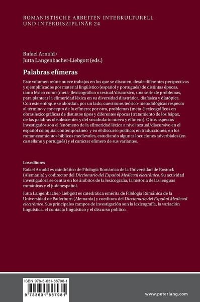 Produktbild: Palabras ef&iacute;meras