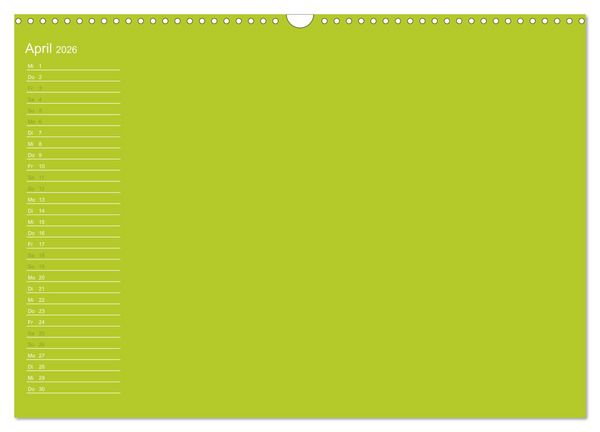 Produktbild: Bastel-Geburtstagskalender gr&uuml;n / Geburtstagskalender (Wandkalender 2026 DIN A3 quer), CALVENDO Monatskalender