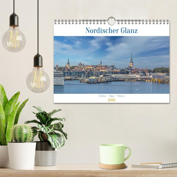 Produktbild: Nordischer Glanz &ndash; Tallinn - Riga - Vilnius (Wandkalender 2026 DIN A4 quer), CALVENDO Monatskalender
