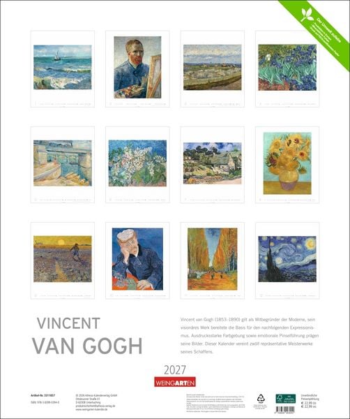 Produktbild: Vincent van Gogh Edition Kalender 2027