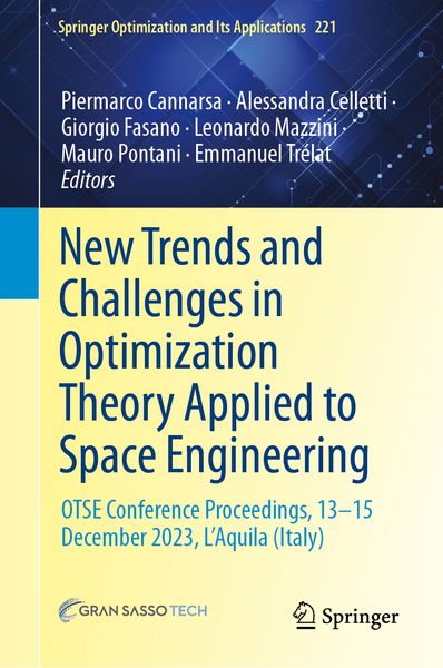 Produktbild: New Trends and Challenges in Optimization Theory Applied to Space Engineering