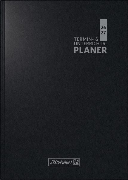 Termin- & Unterrichtsplaner 2026/2027 | A5, Kunststoff, schwarz
