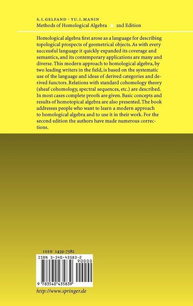 Produktbild: Methods of Homological Algebra