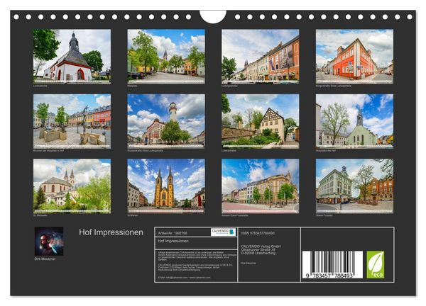 Produktbild: Hof Impressionen (Wandkalender 2026 DIN A4 quer), CALVENDO Monatskalender