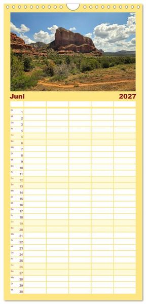 Produktbild: Familienplaner 2027 - Discover the West mit 5 Spalten (Wandkalender, 21 x 45 cm) CALVENDO