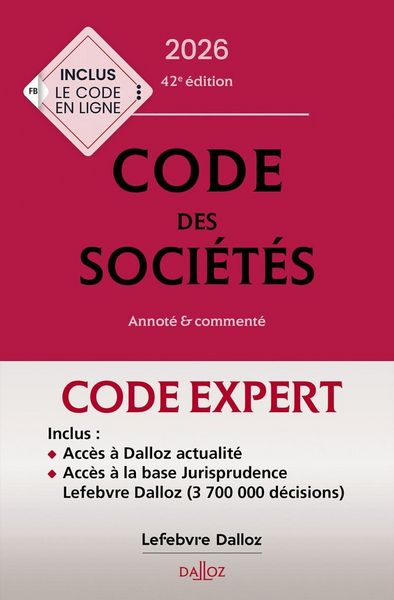 Produktbild: Code des Societes ; Annote et Commente (Edition 2026) (42e Edition)