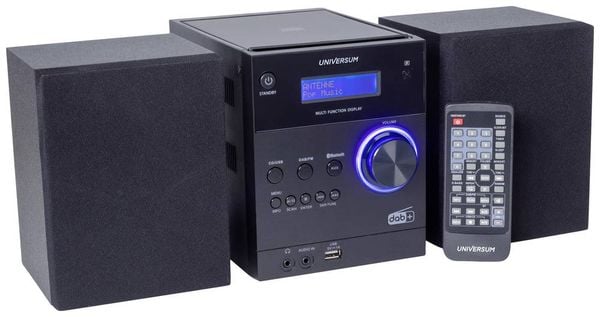 UNIVERSUM MS 300-21 Stereoanlage AUX, Bluetooth®, CD, DAB+, UKW, USB, Akku-Ladefunktion, Inkl. Fernbedienung, Inkl