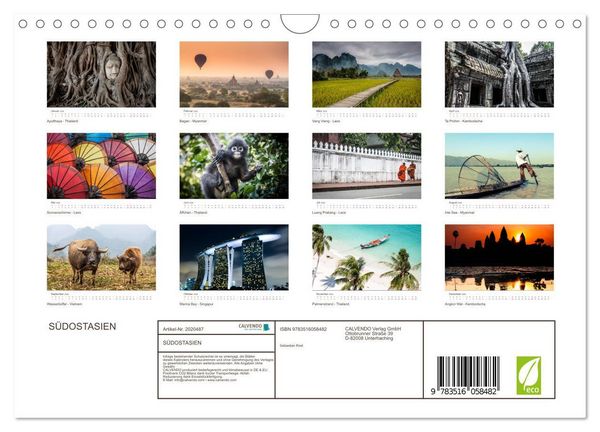 Produktbild: S&Uuml;DOSTASIEN (Wandkalender 2026 DIN A4 quer), CALVENDO Monatskalender