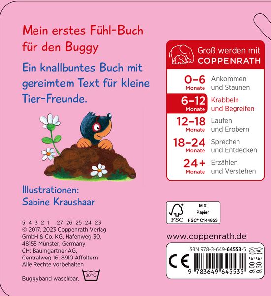 Produktbild: Mein erstes F&uuml;hl-Buch f&uuml;r den Buggy: 10 tapsige Tiere