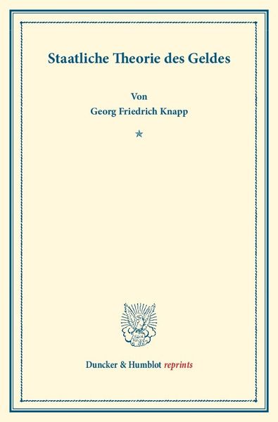 Produktbild: Staatliche Theorie des Geldes.