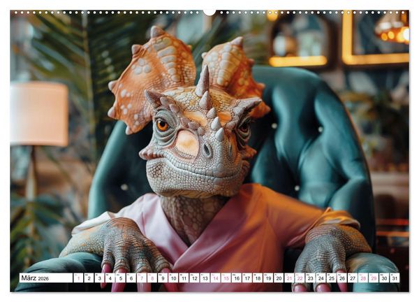 Produktbild: Reiche Dinos. Sie leben &ndash; im Luxus. (hochwertiger Premium Wandkalender 2026 DIN A2 quer), Kunstdruck in Hochglanz