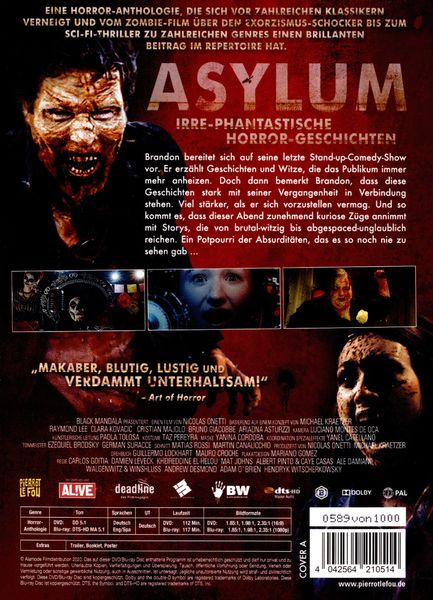 Produktbild: Asylum - Irre-phantastische Horror-Geschichten - Limited Edition - Mediabook (uncut) (+ DVD) - Cover A