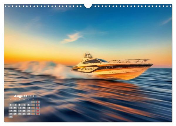 Produktbild: Speedboote (Wandkalender 2026 DIN A3 quer), CALVENDO Monatskalender