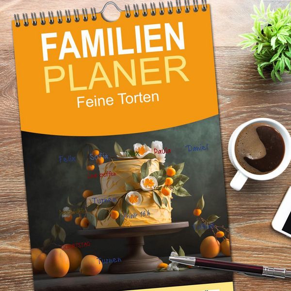 Produktbild: Familienplaner 2026 - Feine Torten mit 5 Spalten (Wandkalender, 21 x 45 cm) CALVENDO