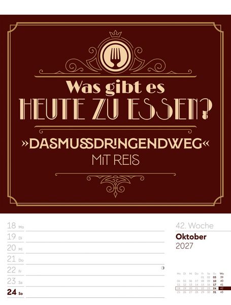 Produktbild: Klartext Spr&uuml;chekalender Wochenplaner 2027